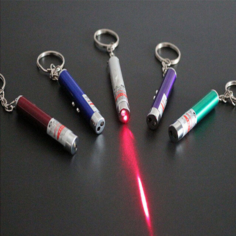 Mini Laser Cat Wand with LED Light and Keychain