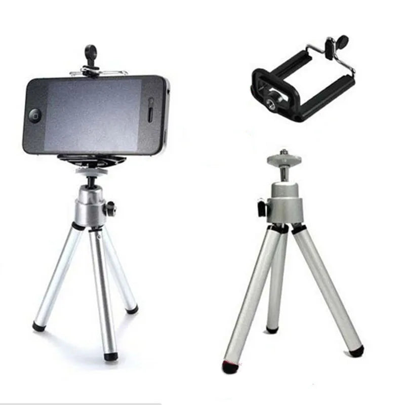 Mini Aluminum Tripod with Phone Clip for Travel Vlogs