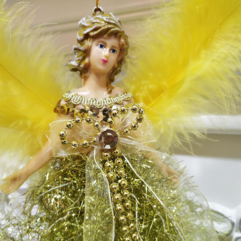 Mini Angel Christmas Tree Ornament With Feather Wings