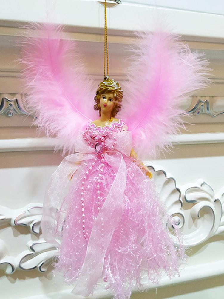 Mini Angel Christmas Tree Ornament With Feather Wings