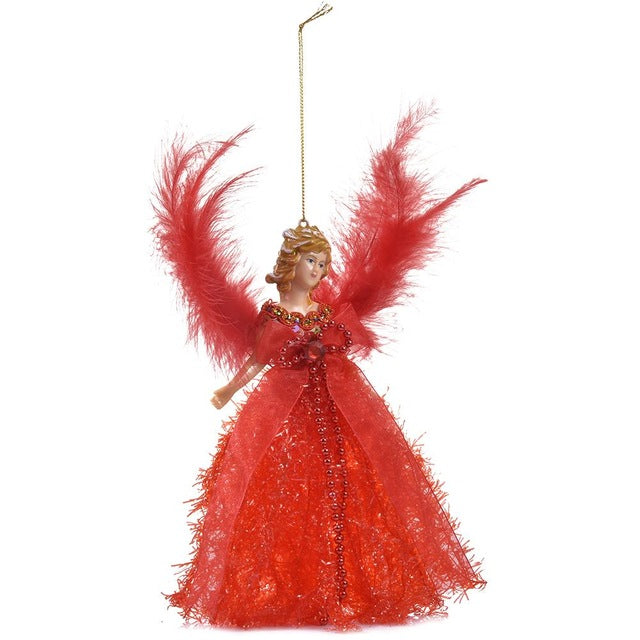 Mini Angel Christmas Tree Ornament With Feather Wings