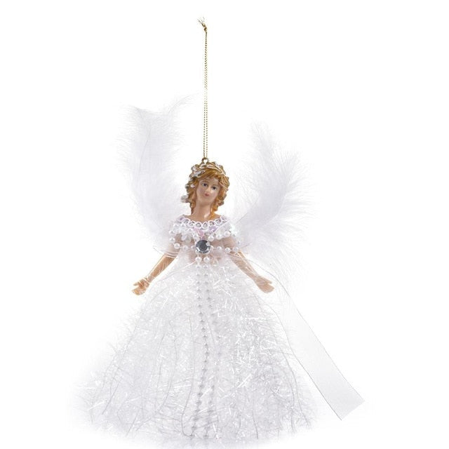 Mini Angel Christmas Tree Ornament With Feather Wings