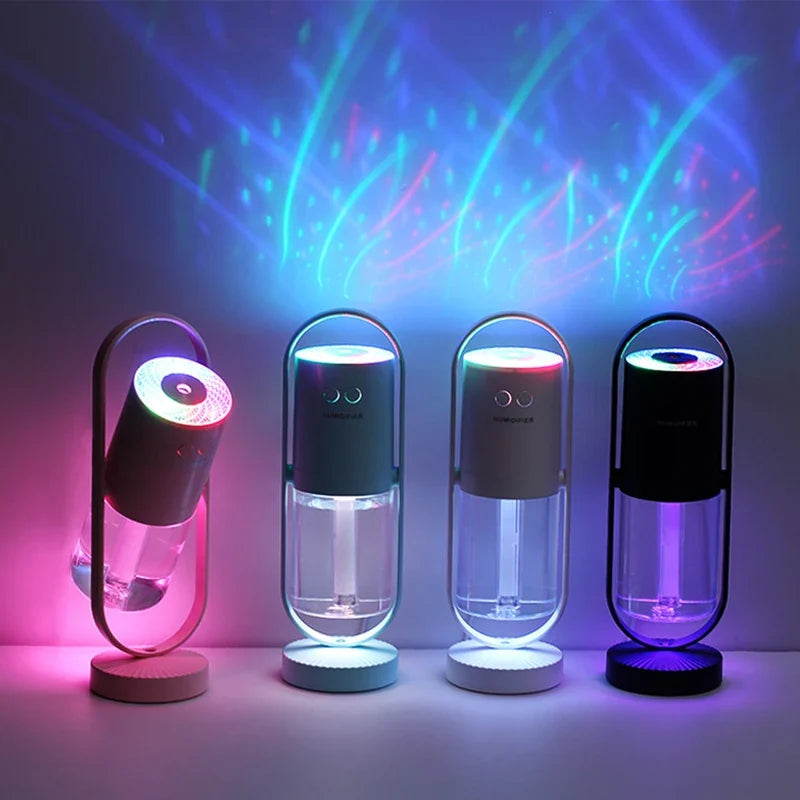 Bedroom Humidifier Night Light With Tilting Mist Nozzle
