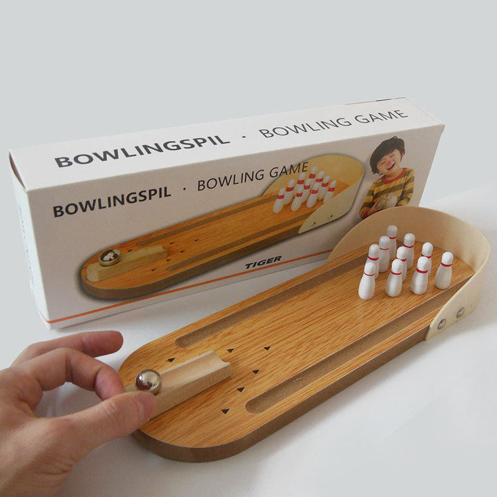 Wooden Bowling Game for Screen-Free Family Fun at Home