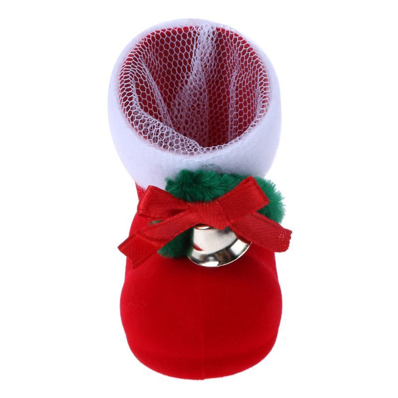 Mini Candy Boot Christmas Ornaments - Felt Gift Holders