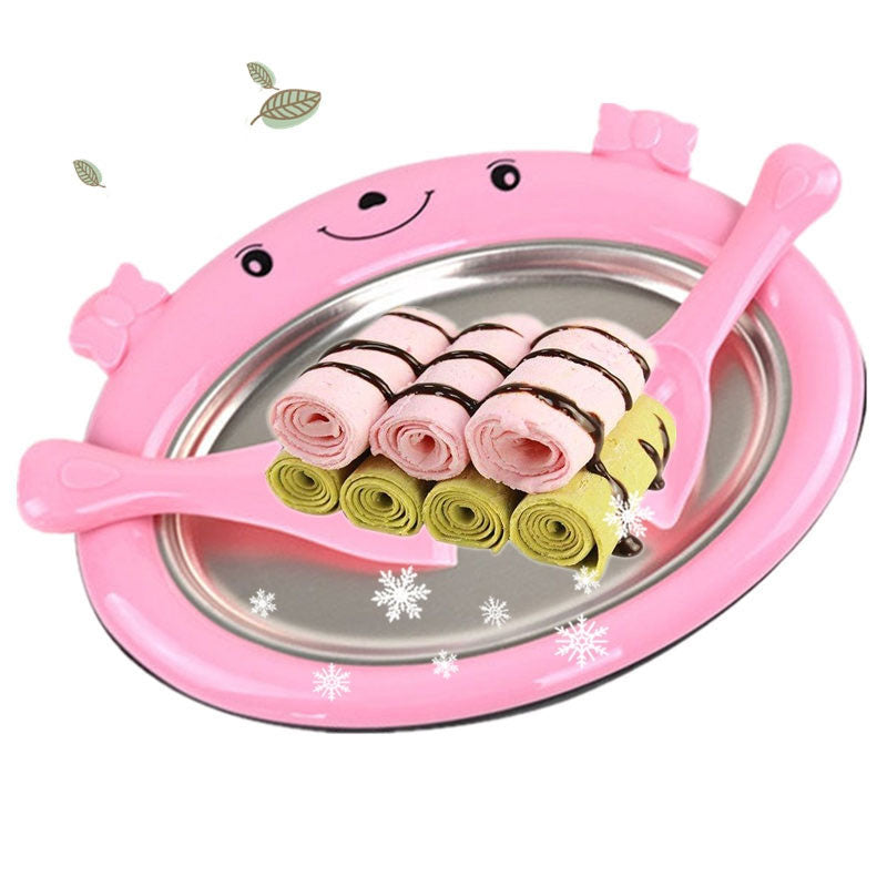 Rolled Ice Cream Maker Plate for Kids, No Electricity