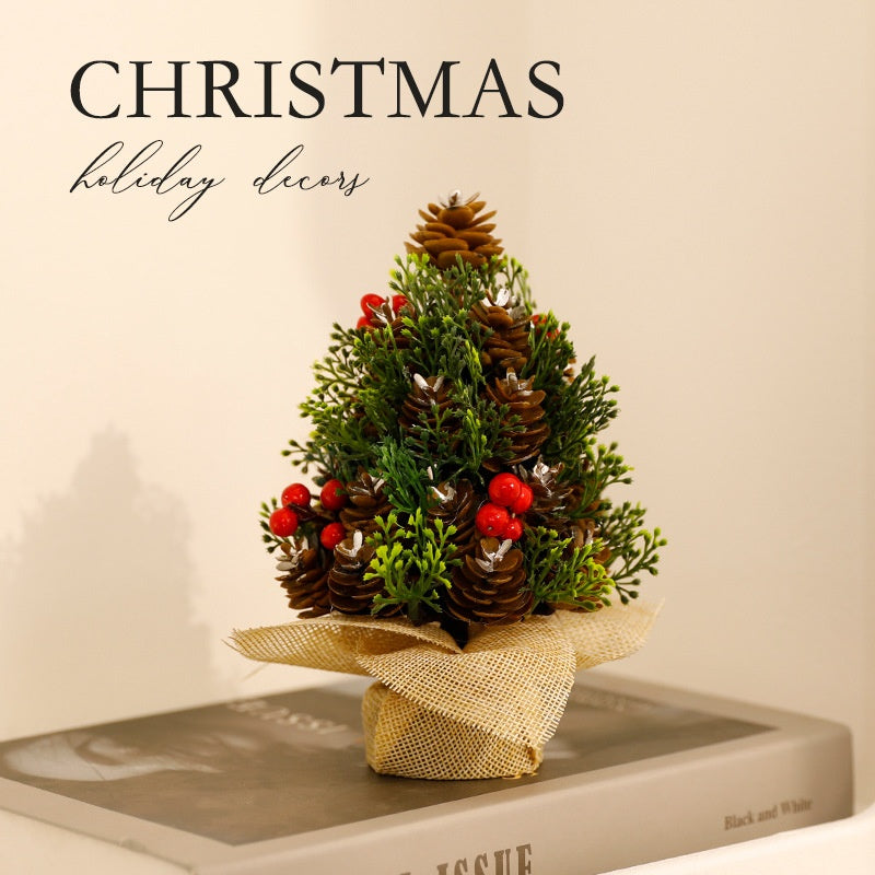Mini Christmas Tree Tabletop Rustic Holiday Decoration