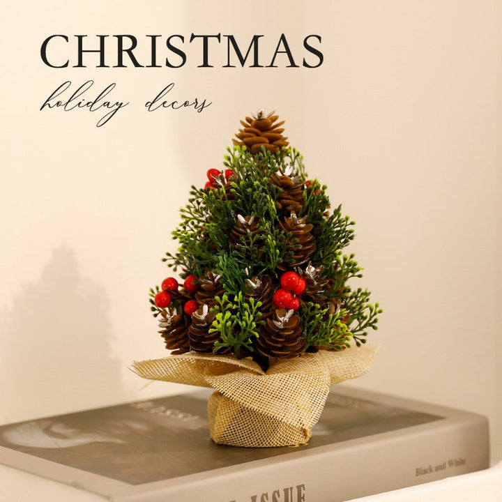 Mini Christmas Tree Tabletop Rustic Holiday Decoration