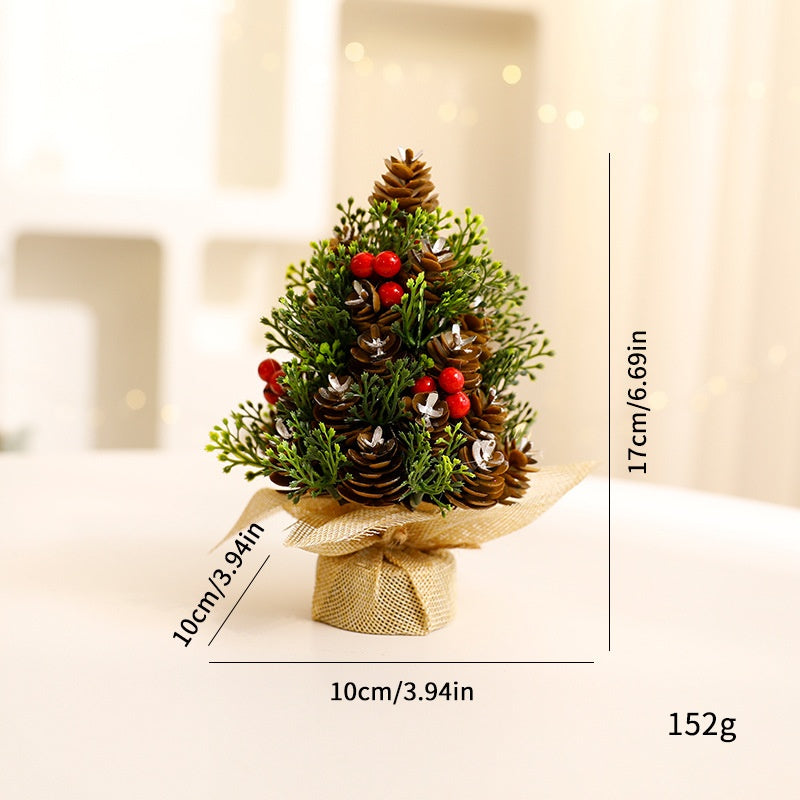 Mini Christmas Tree Tabletop Rustic Holiday Decoration