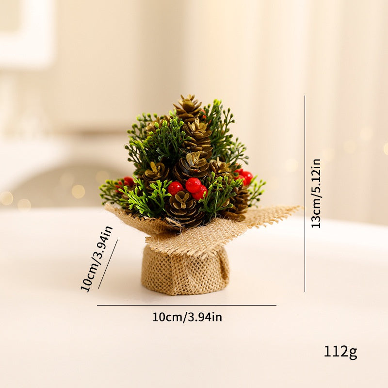 Mini Christmas Tree Tabletop Rustic Holiday Decoration