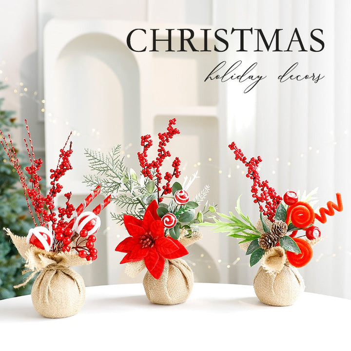 Mini Christmas Tree Desktop Decor for Small Spaces