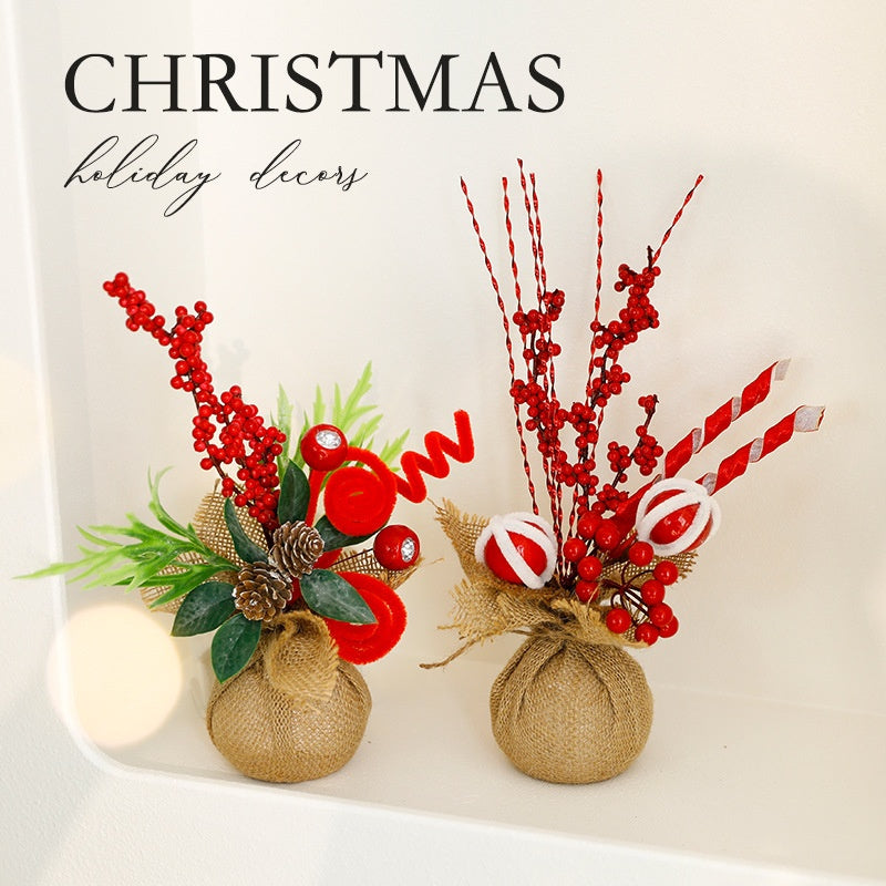 Mini Christmas Tree Desktop Decor for Small Spaces