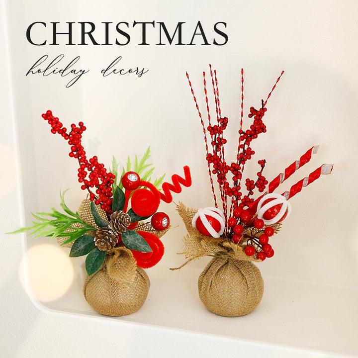 Mini Christmas Tree Desktop Decor for Small Spaces