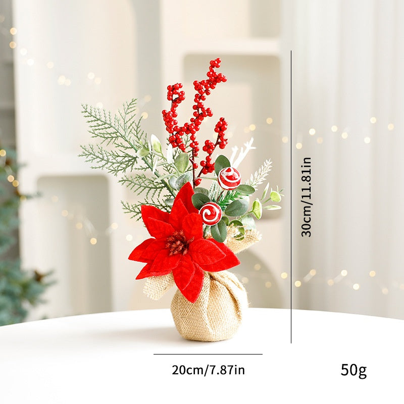 Mini Christmas Tree Desktop Decor for Small Spaces
