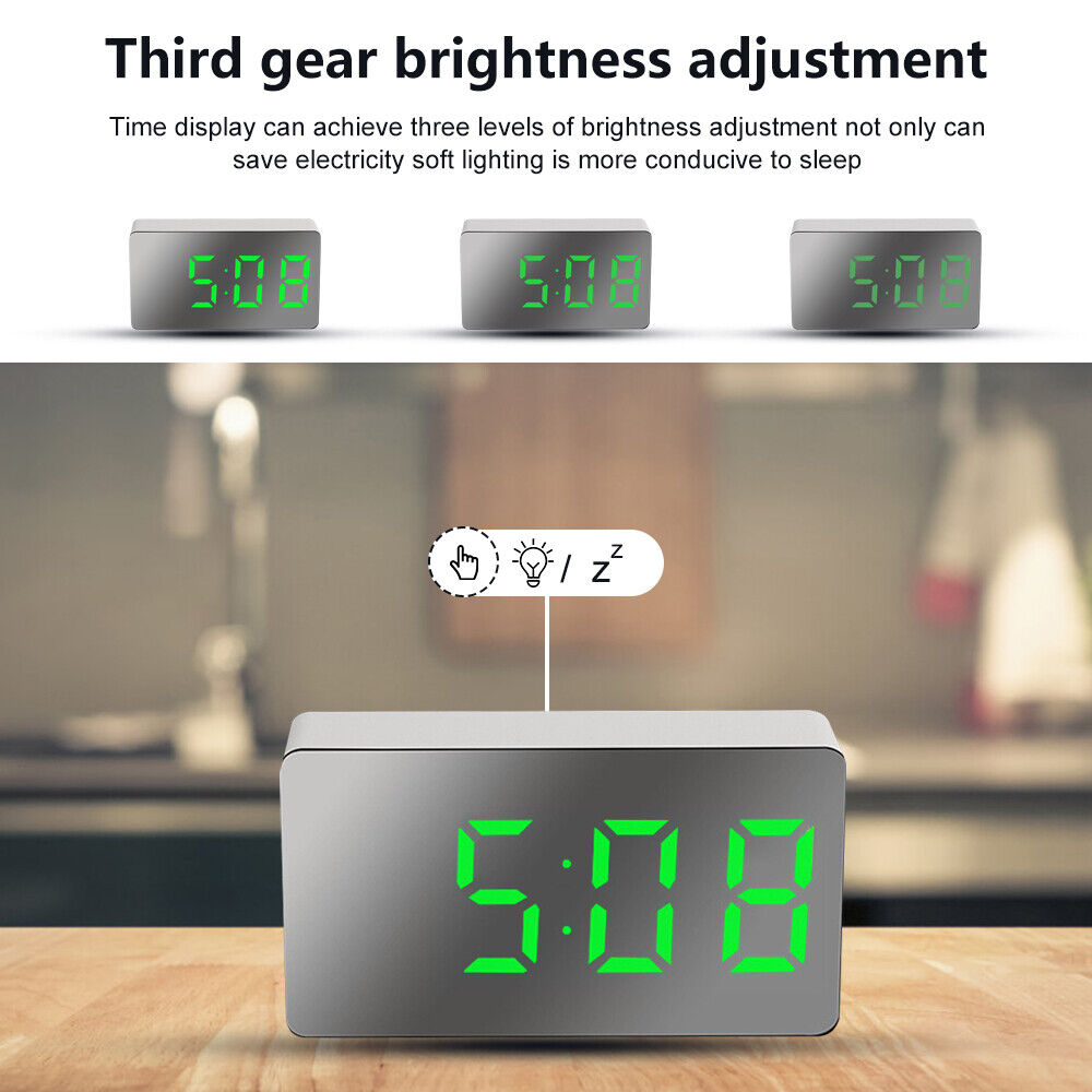 Digital Alarm Clock with Large 3.1-Inch LED Display