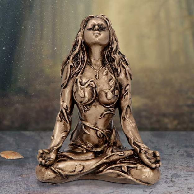 Mini Gaia Meditation Statue for Earthy Calm Home Decor