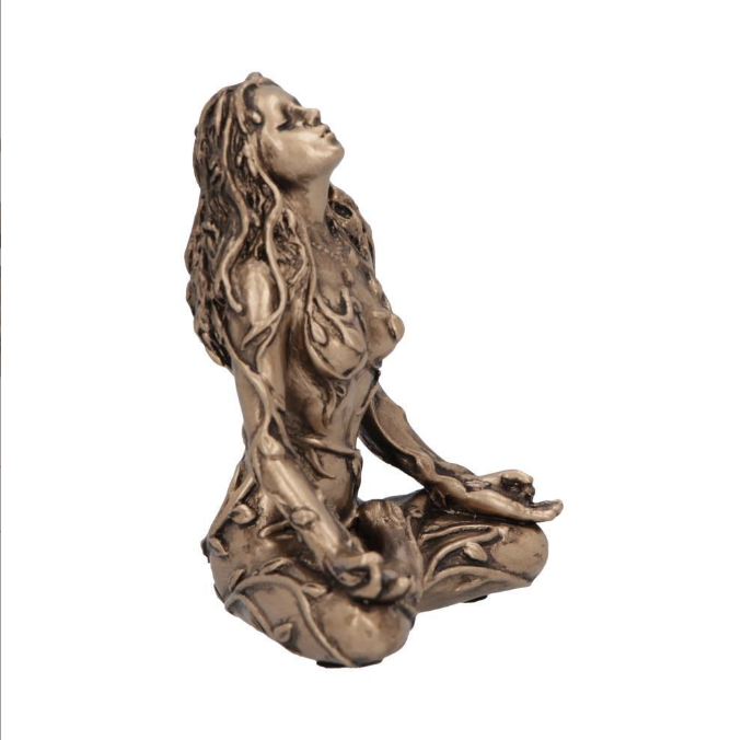 Mini Gaia Meditation Statue for Earthy Calm Home Decor