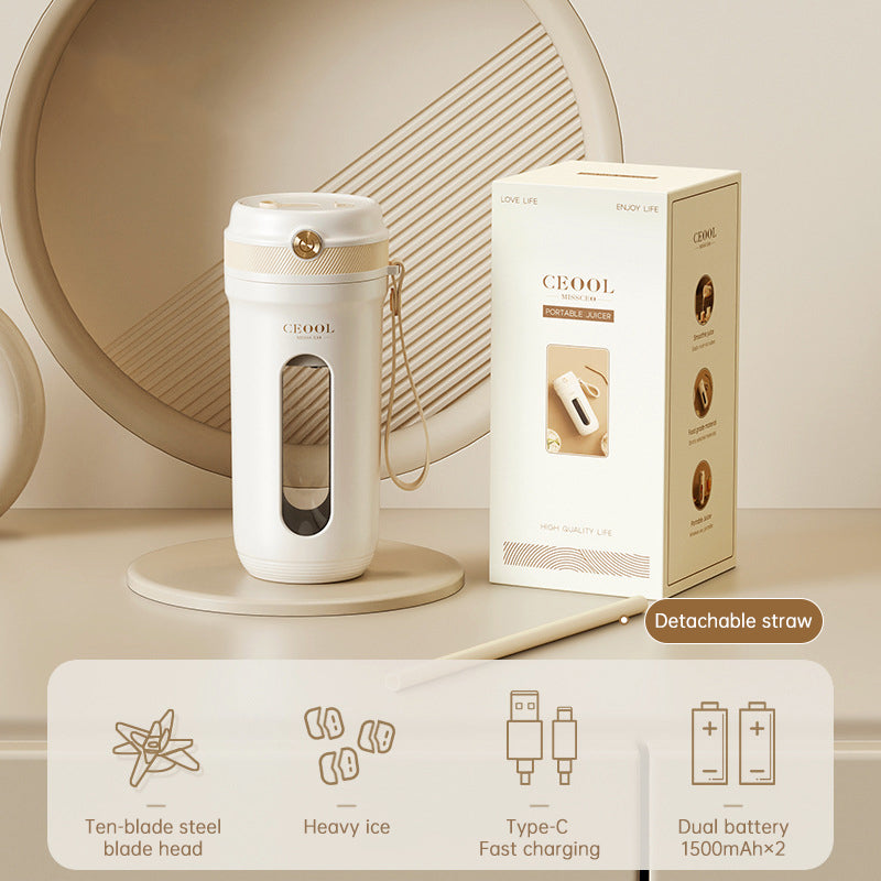 Cordless Portable Blender Bottle for Ice & Smoothies