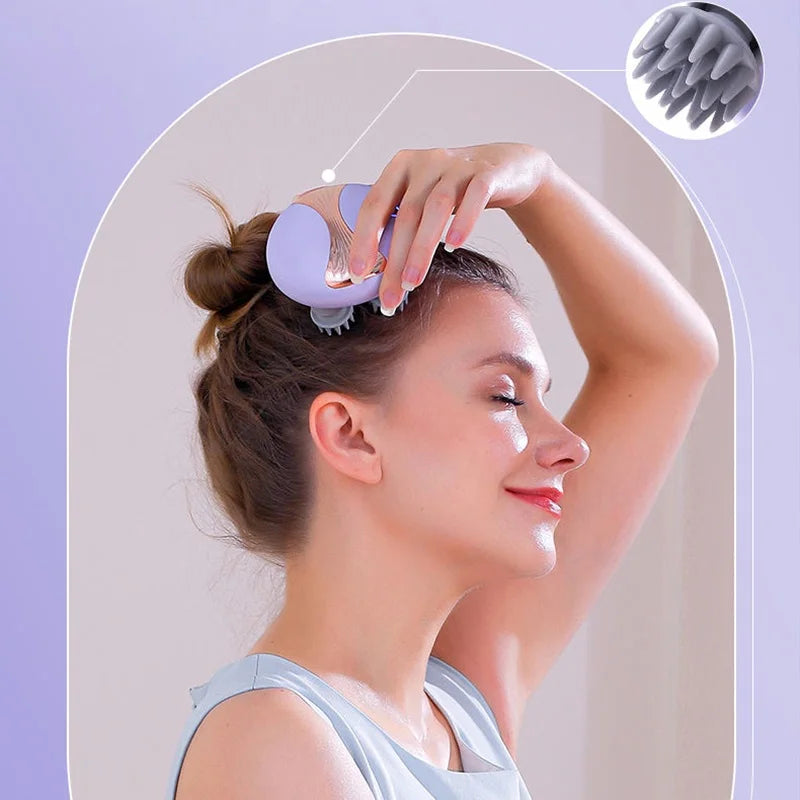 Handheld Scalp Massager With Red Light for Relaxation