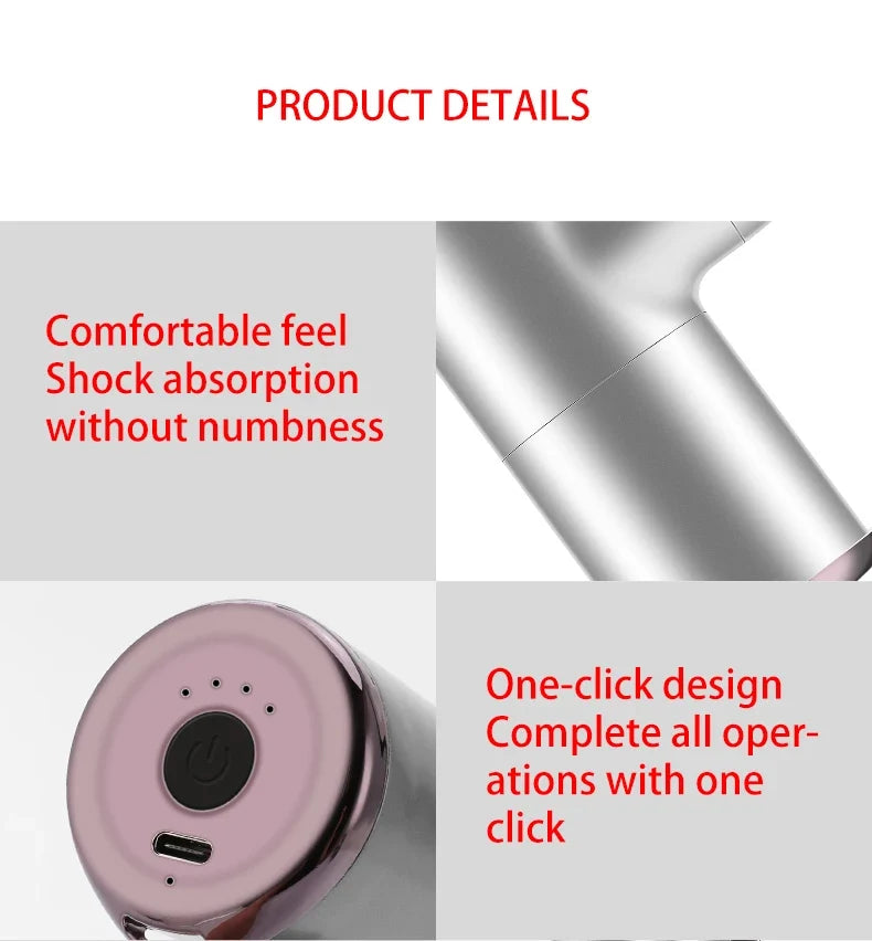 Mini Massage Gun for Sore Muscles, Quiet & Portable