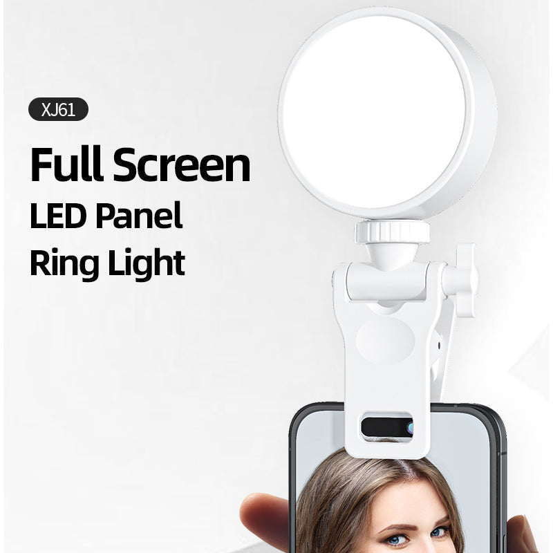 Mini Clip-On LED Fill Light for Selfies & Video Calls