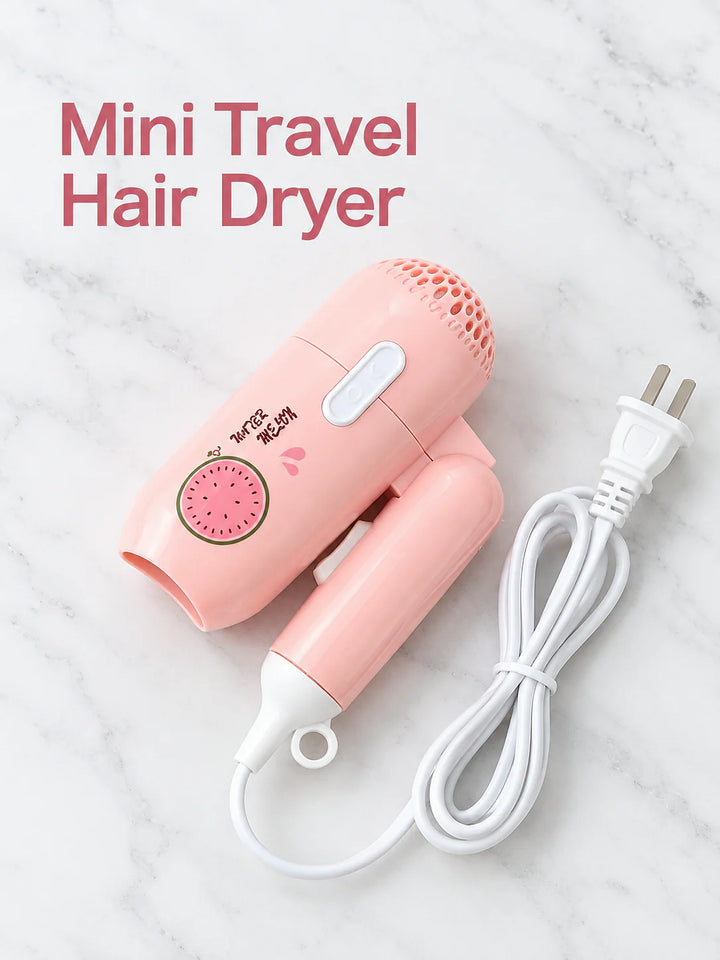 Mini Foldable Travel Hair Dryer with Thermostatic Heat