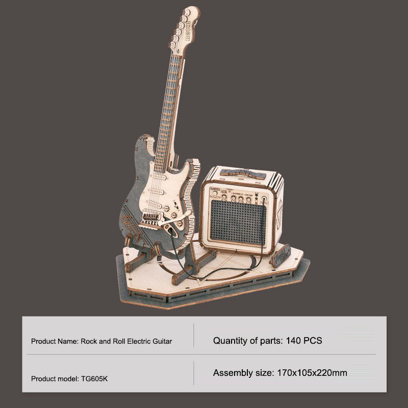 Wooden Guitar 3D Puzzle for Music-Loving Creators
