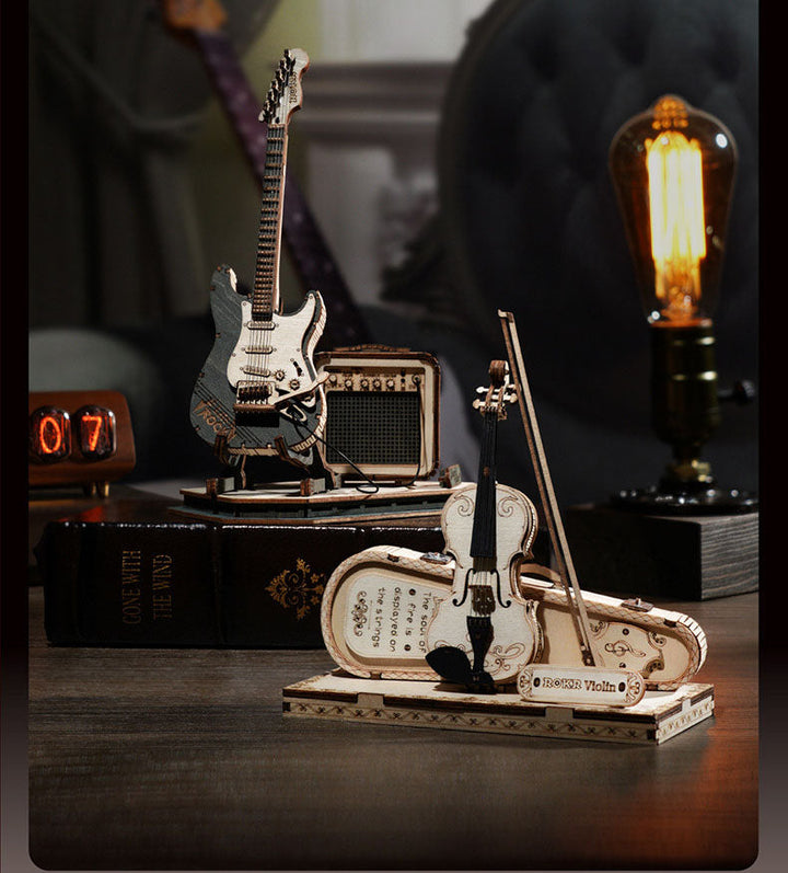 Wooden Guitar 3D Puzzle for Music-Loving Creators