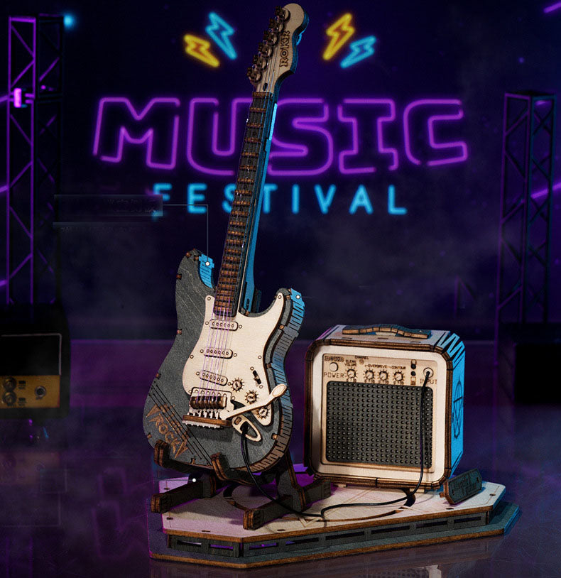 Wooden Guitar 3D Puzzle for Music-Loving Creators