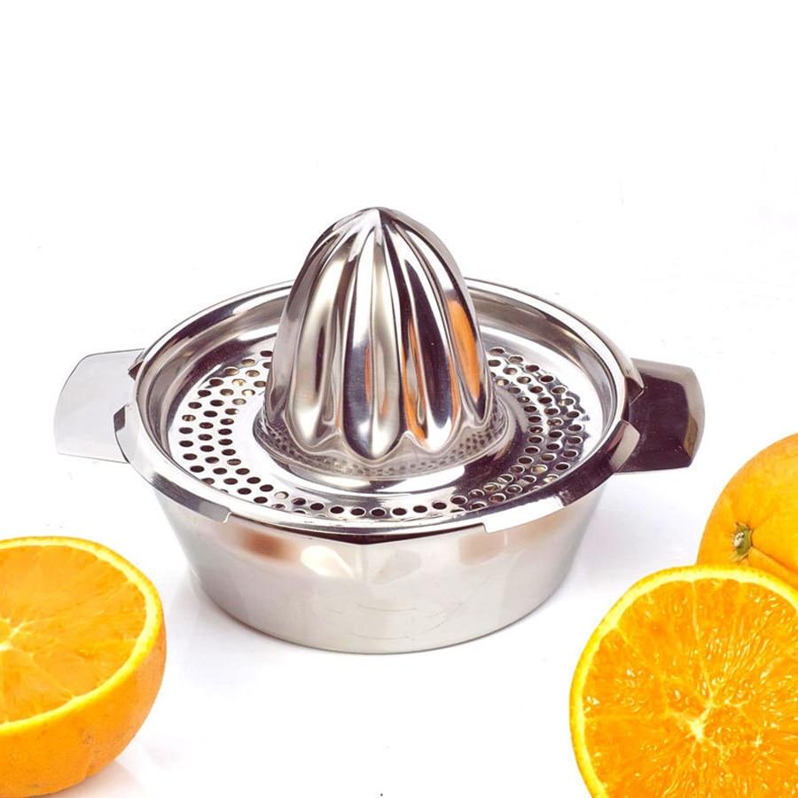 Stainless Steel Manual Lemon Juicer with Seed Strainer