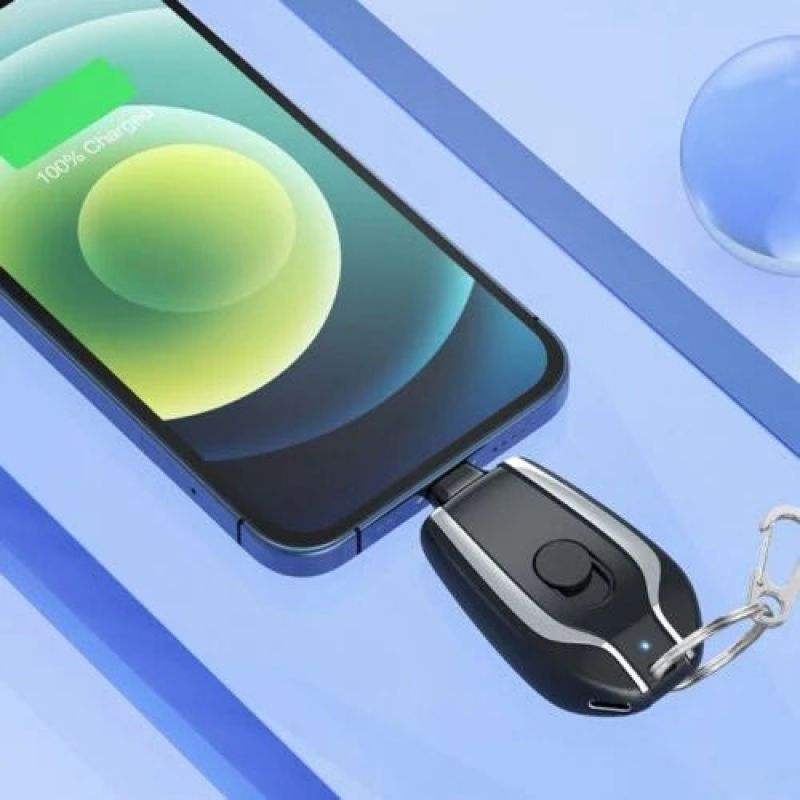 Keychain Phone Charger 1500mAh Portable Emergency Power