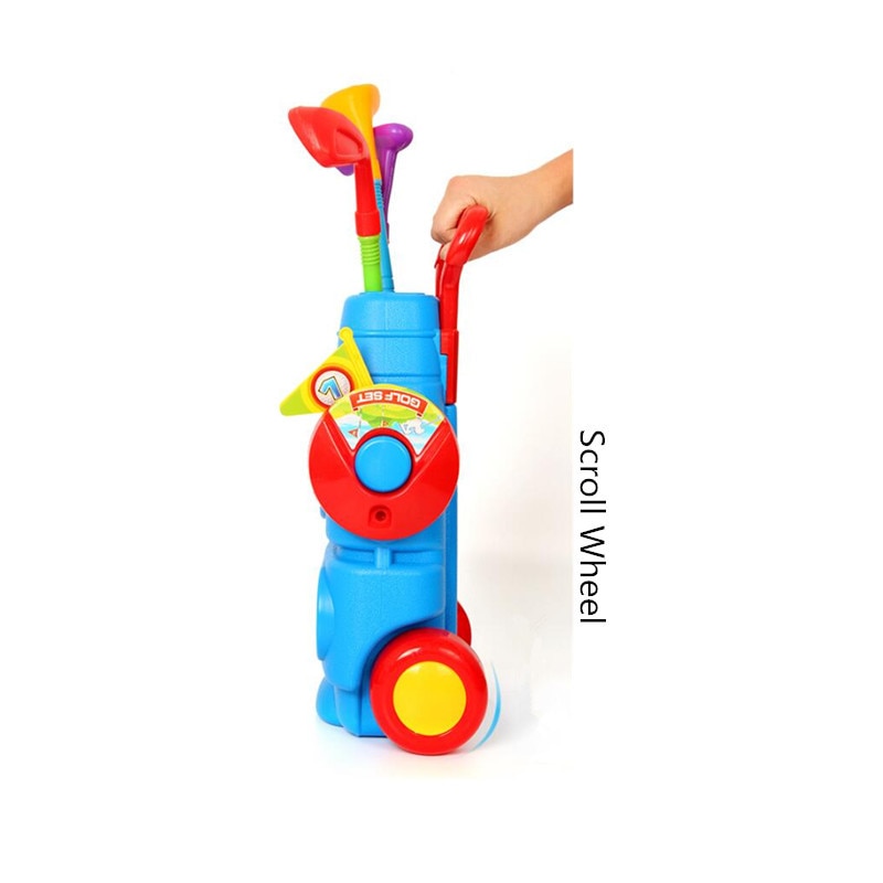 Kids Golf Clubs Set With Wheeled Bag for Easy Practice