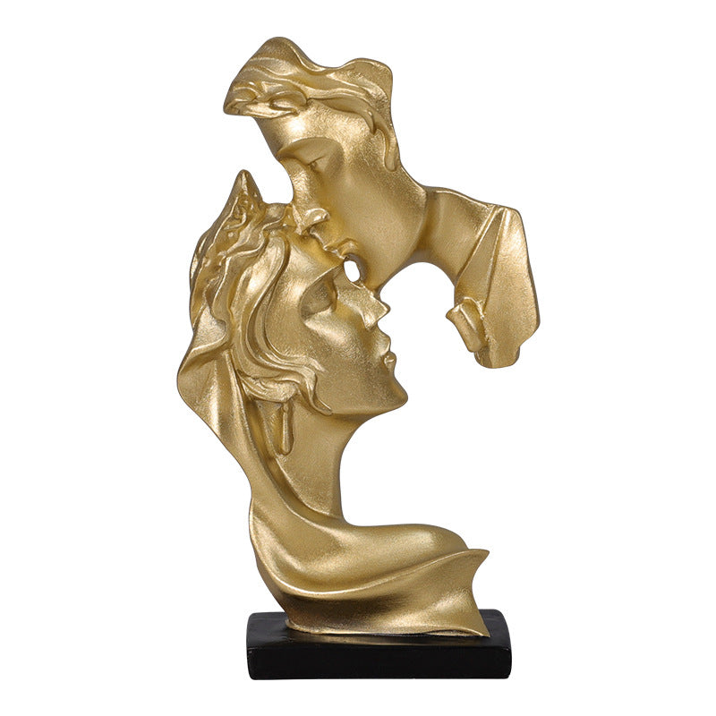 Abstract Kiss Sculpture for Elegant Modern Home Decor