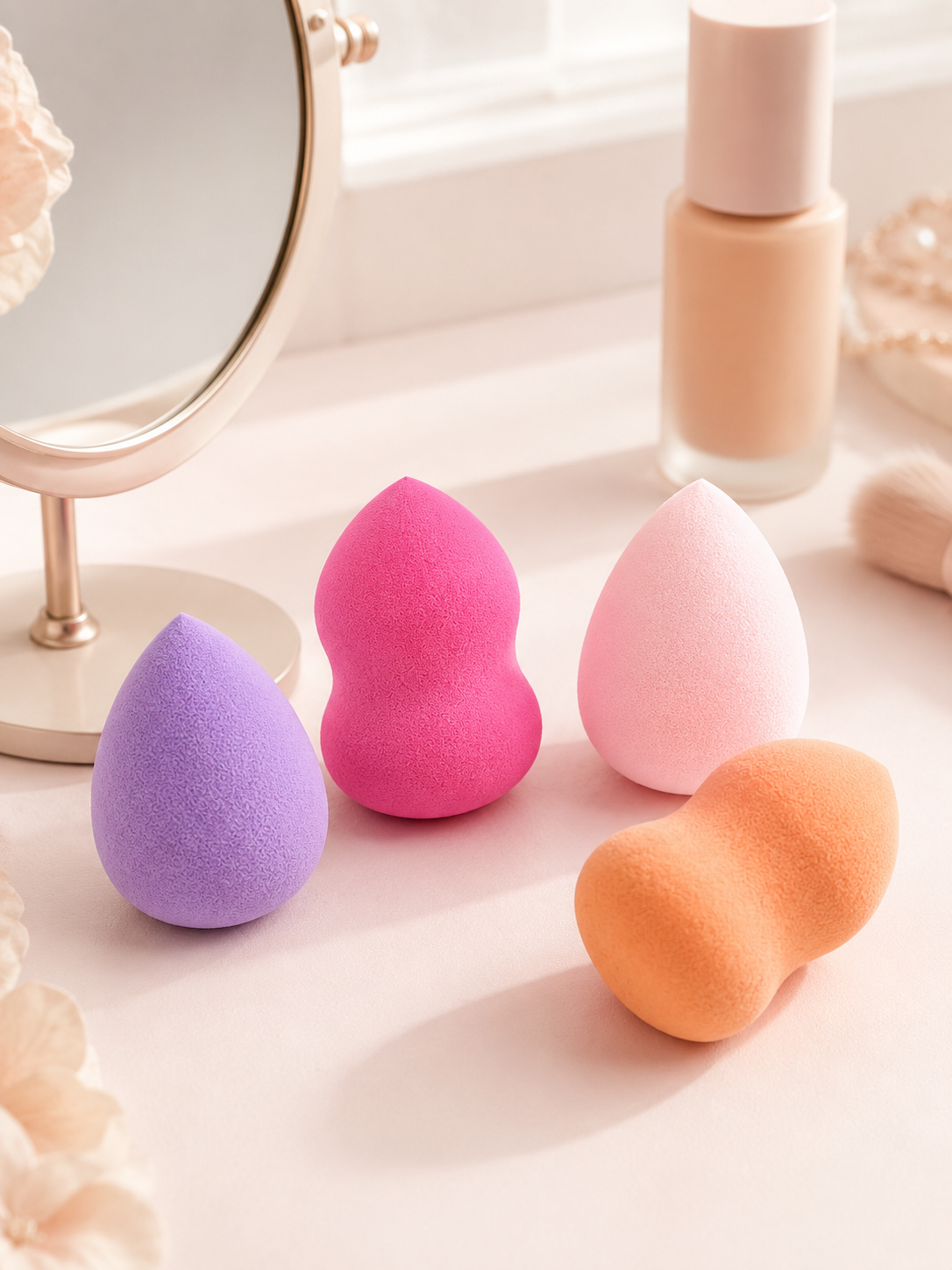 4-Piece Mini Makeup Sponge Puff Set — Blend & Contour
