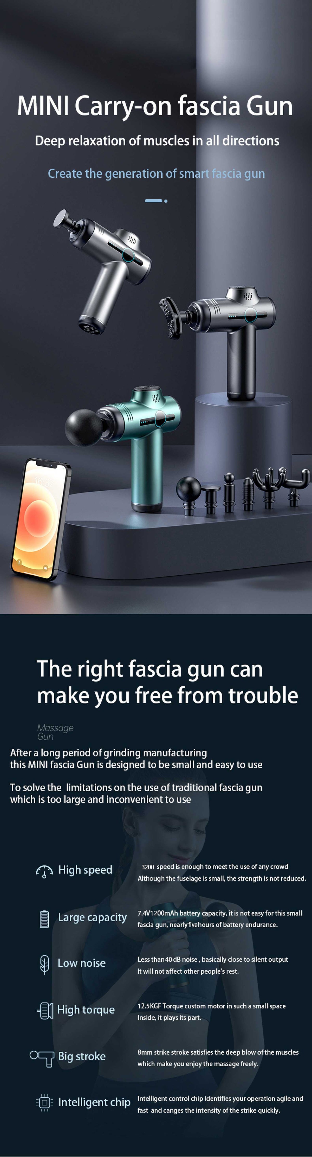 Mini Massage Gun for Sore Muscles and Tight Neck Relief