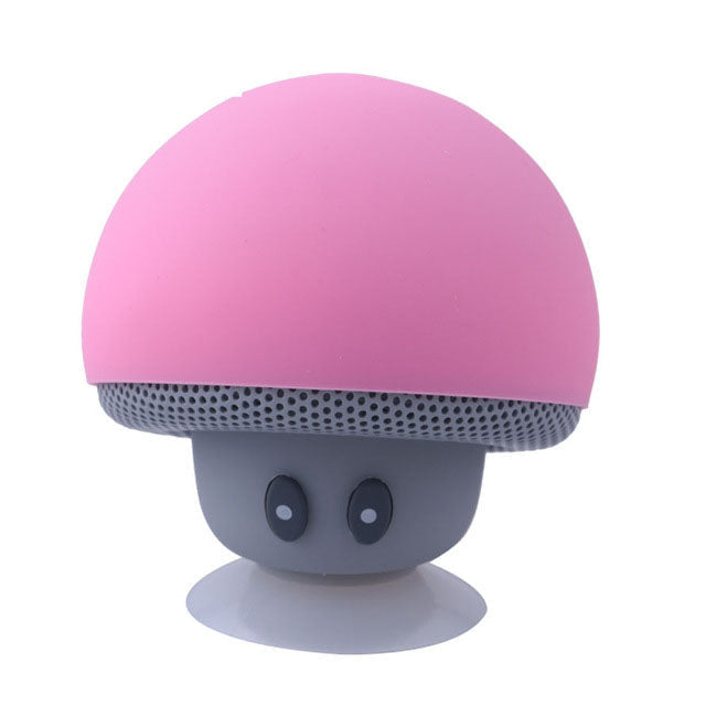 Mini Mushroom Bluetooth Speaker With Suction Cup Mount