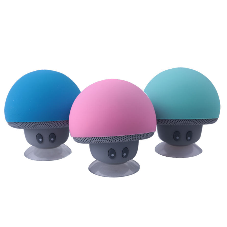Mini Mushroom Bluetooth Speaker With Suction Cup Mount