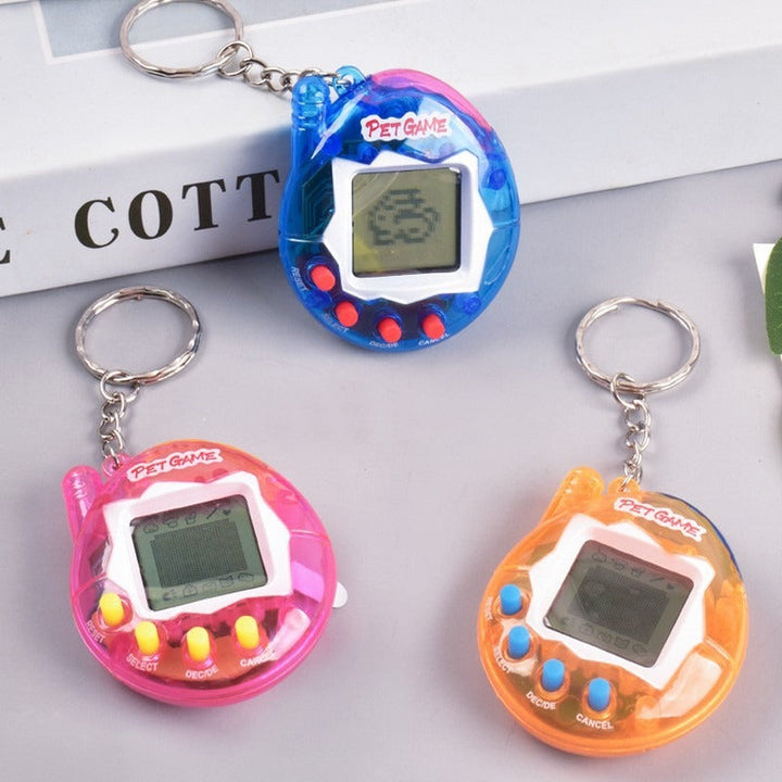 Mini Virtual Pet Game Keychain for Portable Daily Fun