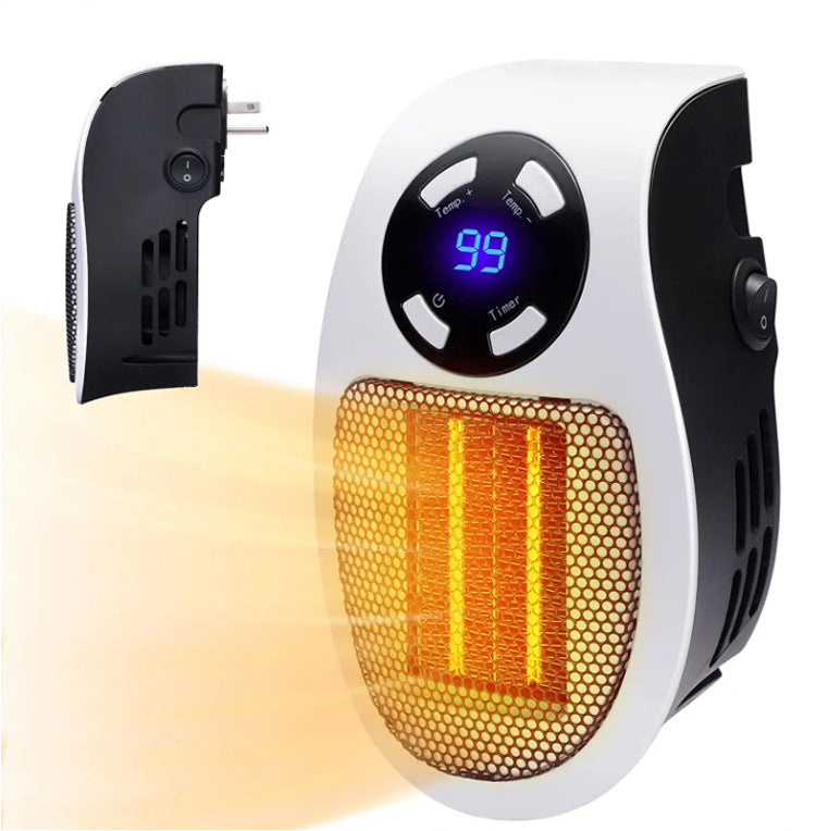 Mini Plug-In Space Heater with Timer & Overheat Protection