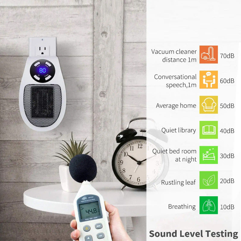 Mini Plug-In Space Heater with Timer & Overheat Protection