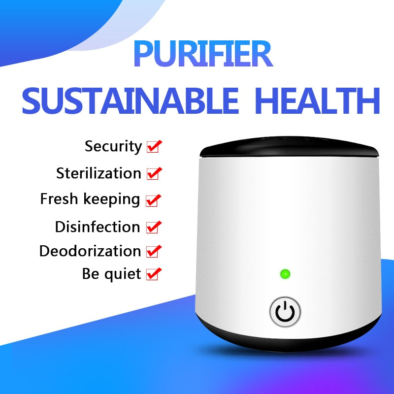 Portable Ozone Odor Eliminator for Fridge, Car & Closet