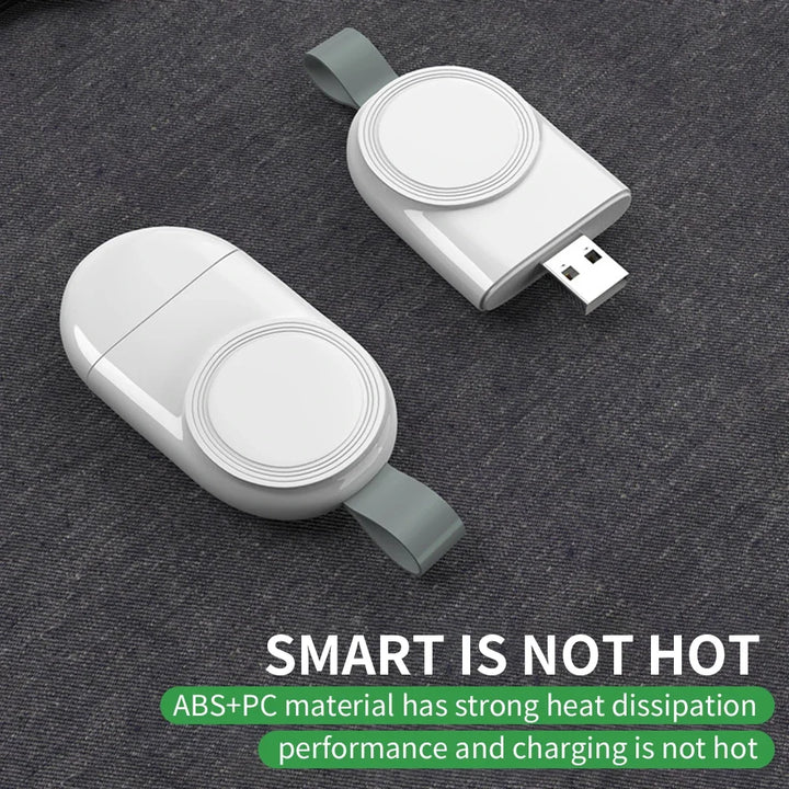 Portable Apple Watch Charger with USB Plug, Pocket Size
