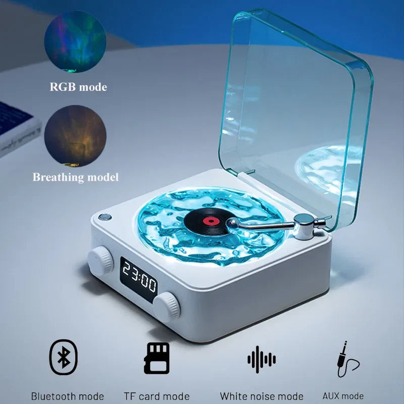 Retro Turntable White Noise Speaker with Ambient Light