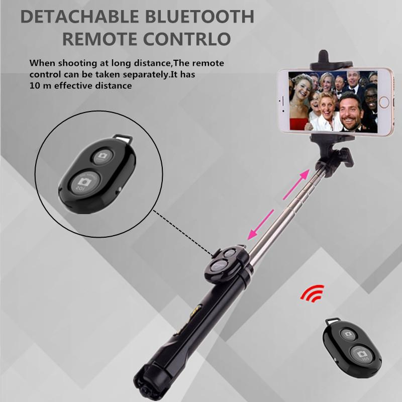 Foldable Selfie Stick Tripod with Bluetooth Remote