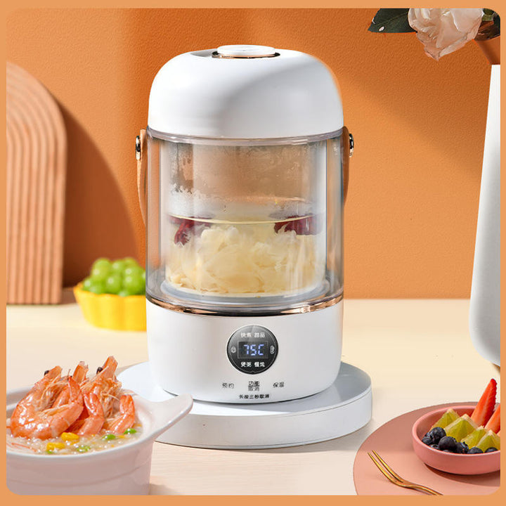 Mini Stew Cooker for 1-2 People, Portable Porridge Maker