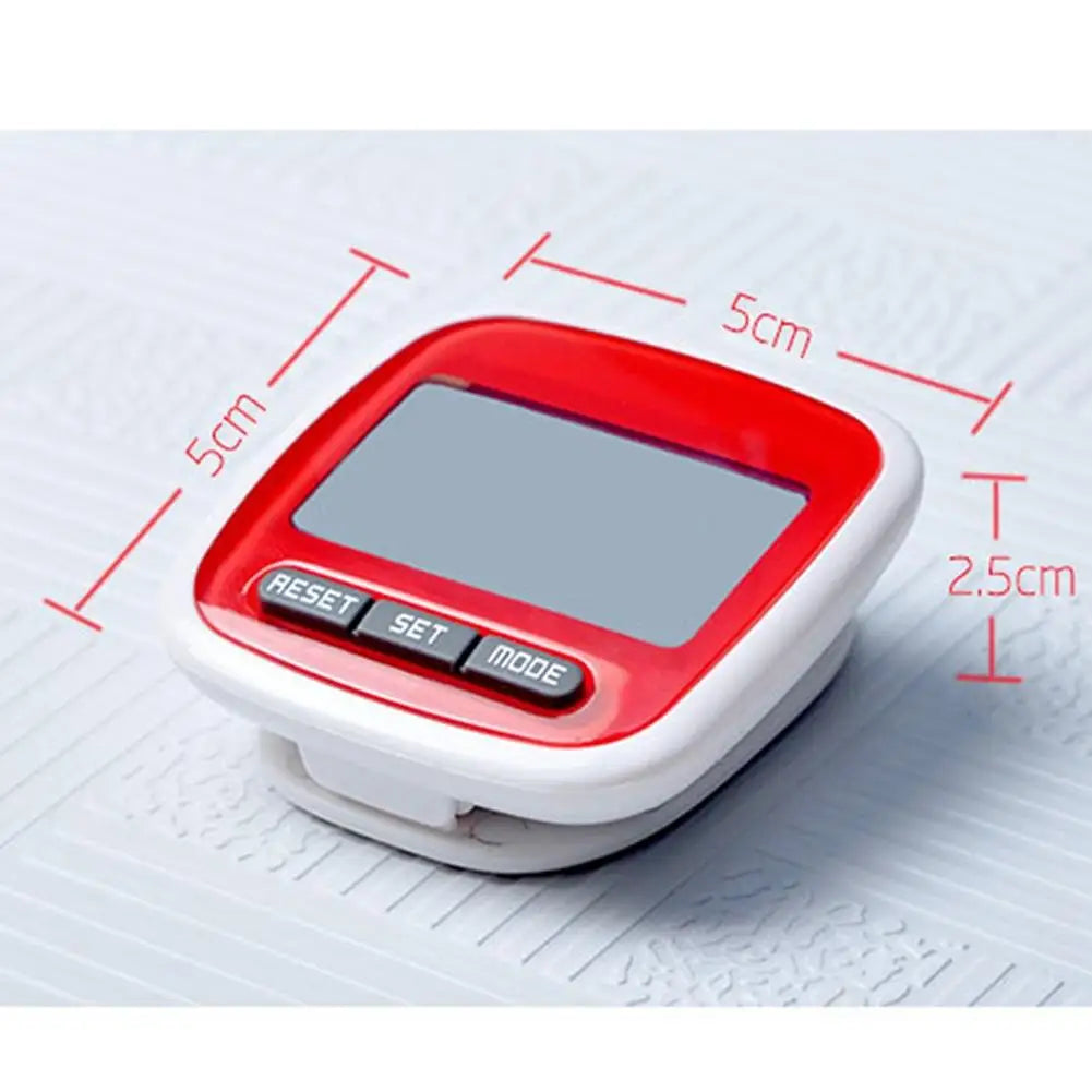 Clip-On Step Counter Pedometer with Big LCD Display