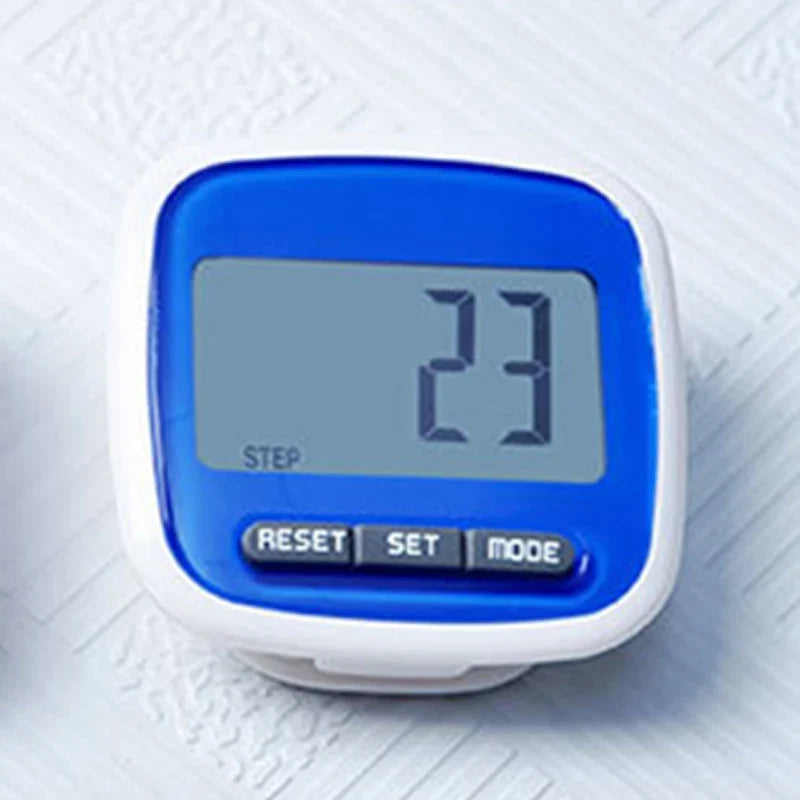 Clip-On Step Counter Pedometer with Big LCD Display