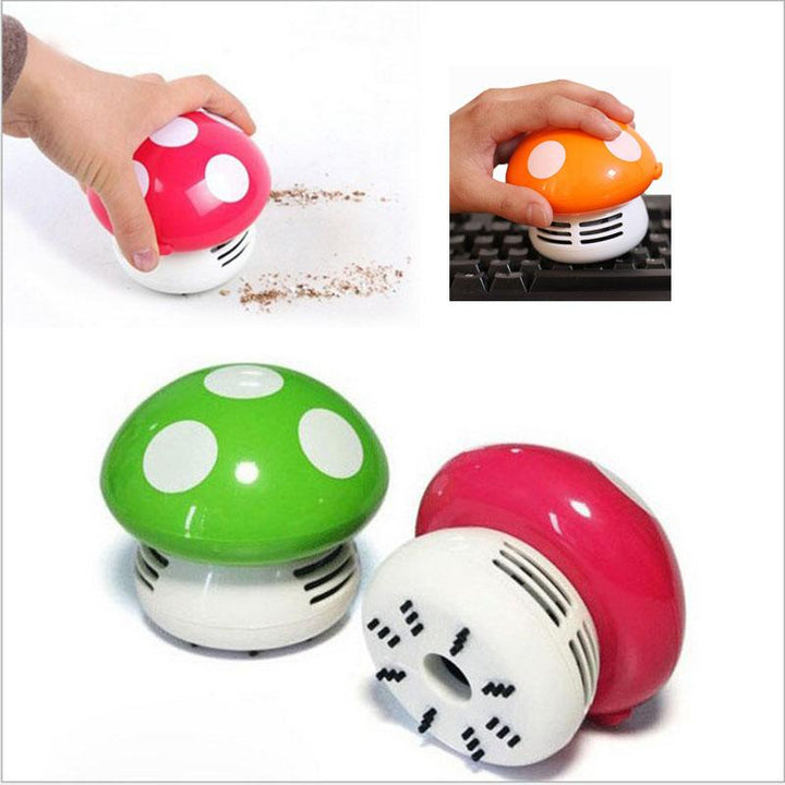 Mini Desk Vacuum Cleaner, Cute Mushroom Crumb Sweeper