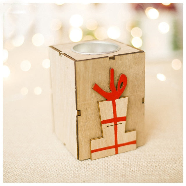 Wooden Christmas Candle Holders for Cozy Holiday Glow