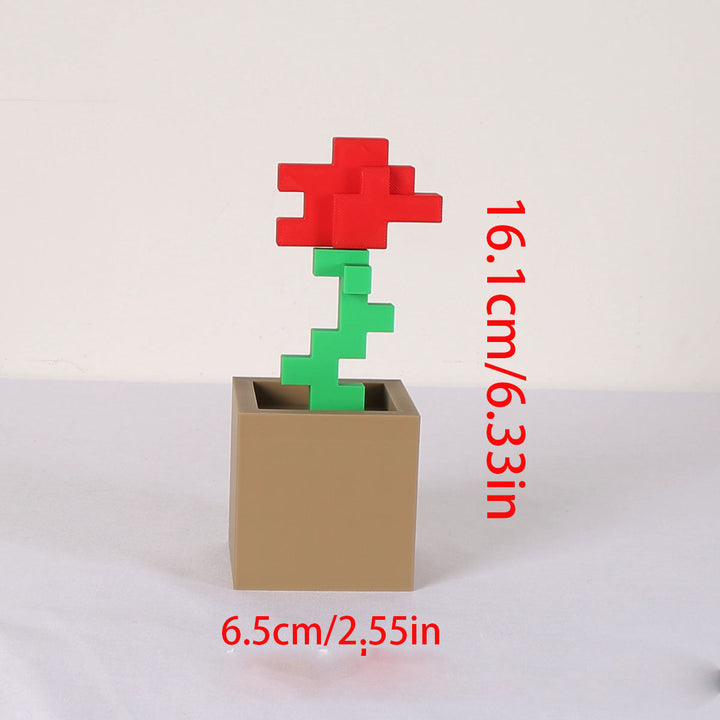 Miniature Flower Building Blocks for Maintenance-Free Decor